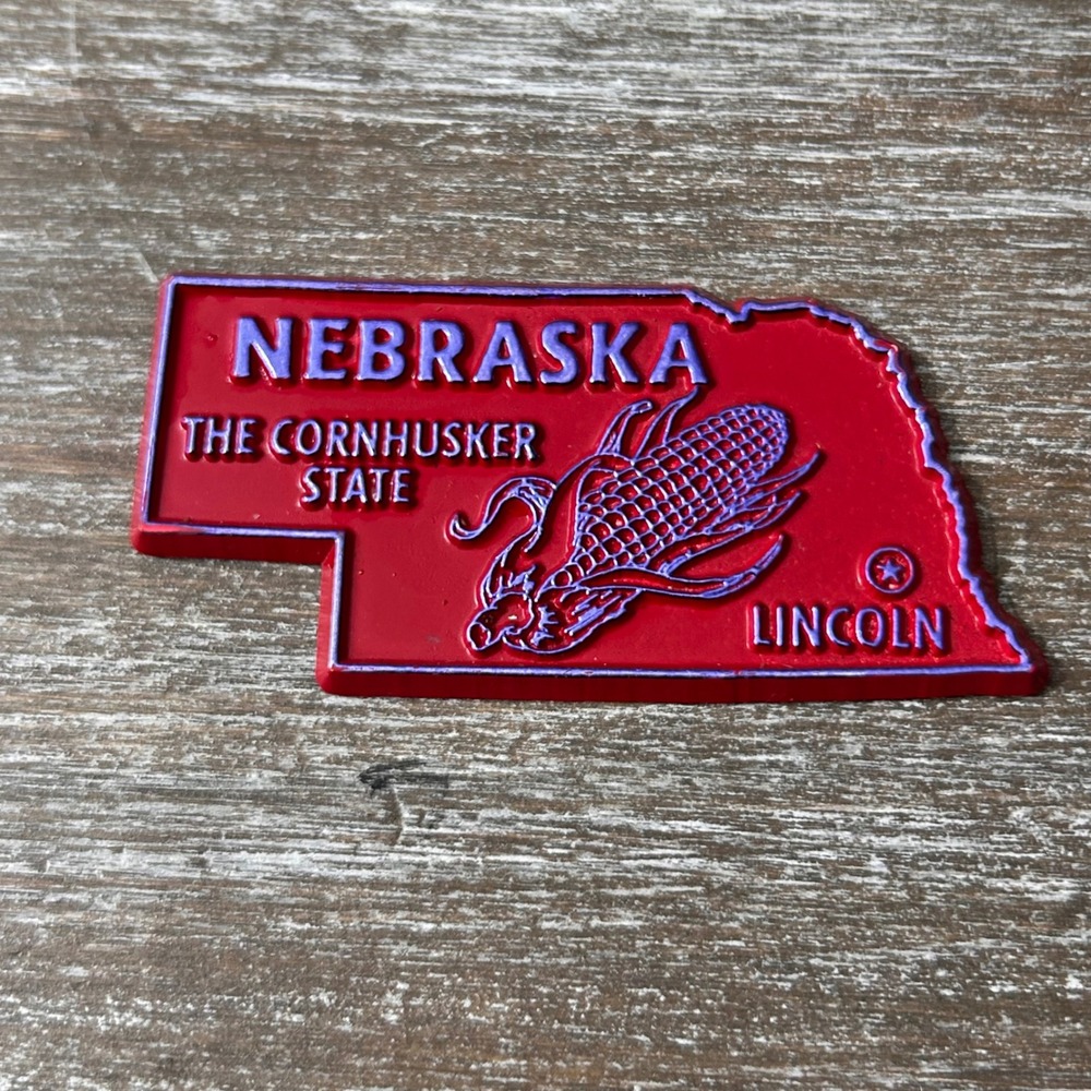 Vintage Nebraska Magnet Souvenir Collectible Travel State Flower Bird
